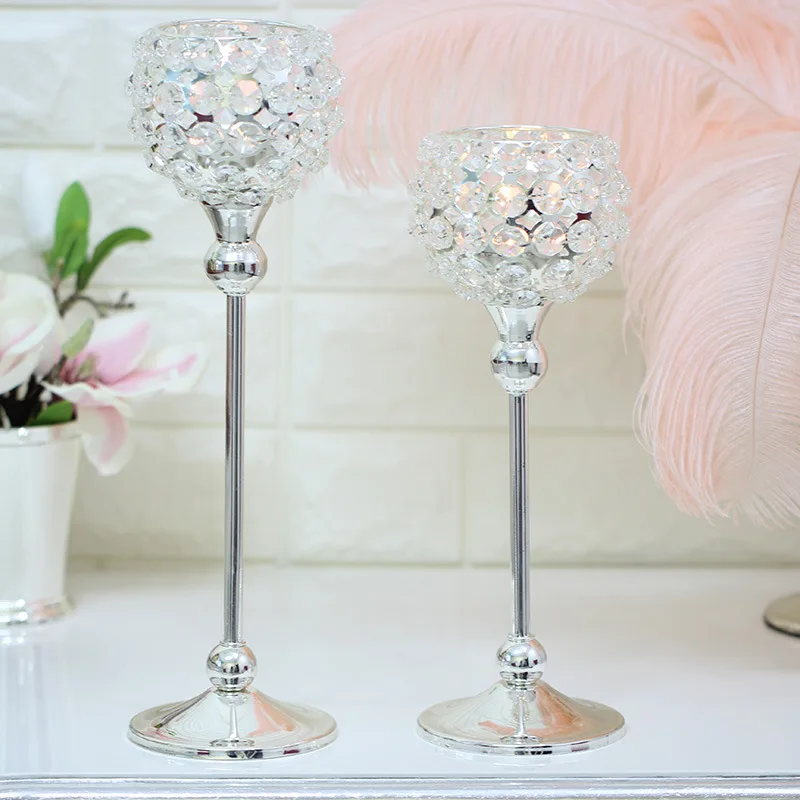 Европейский хрустальный металлический подсвечник фонарь свадебное украшение