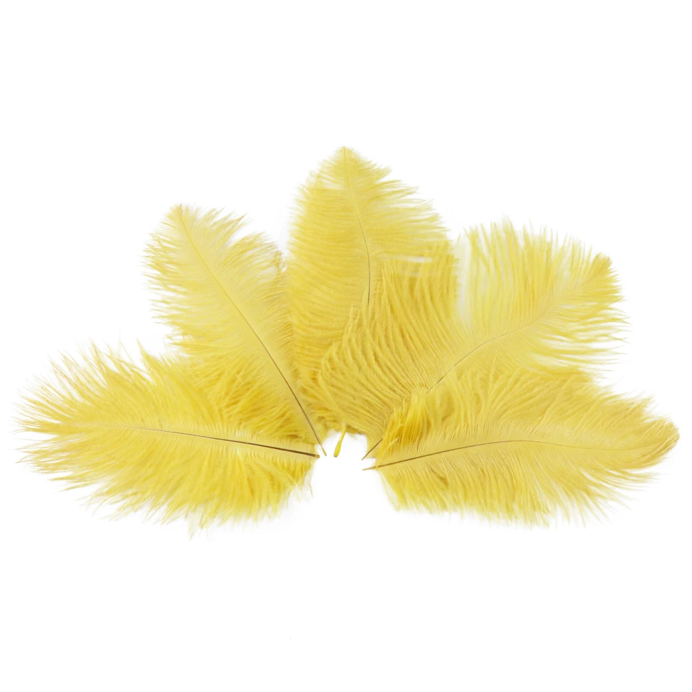 

15-20CM Golden Beautiful Ostrich Feathers DIY Christmas Decoration Wedding Dress Dream Catcher Accessory Plumes Crafts Wholesale