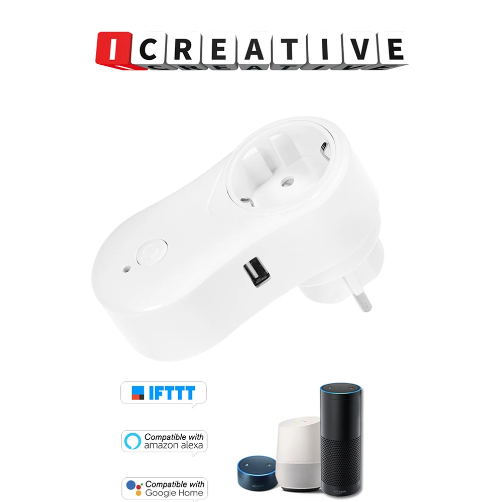 

Смарт-розетка с поддержкой Wi-Fi и USB-портами
