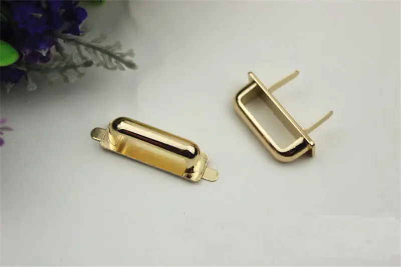 gold 4/10 шт. Meetee 25*9 мм кольцо в виде буквы D с металлическими пряжками и мостовой соединитель вешалка зажим для пакетов металлические украшения для шитья Чемодан аксессуары - Цвет: gold