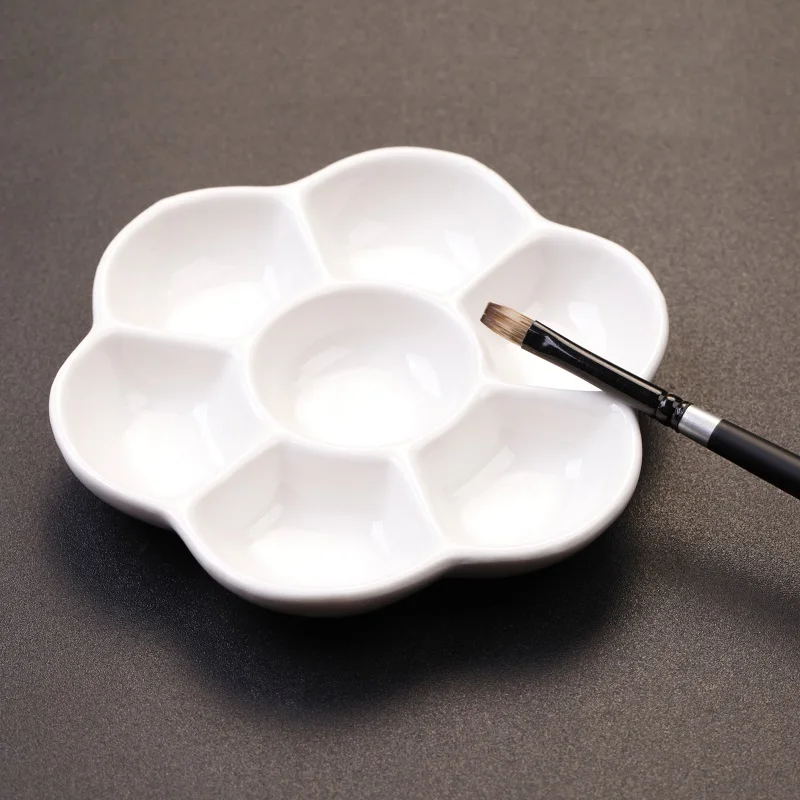 Кисть Samina для рисования миниатюрная круглая подставка керамика акриловая