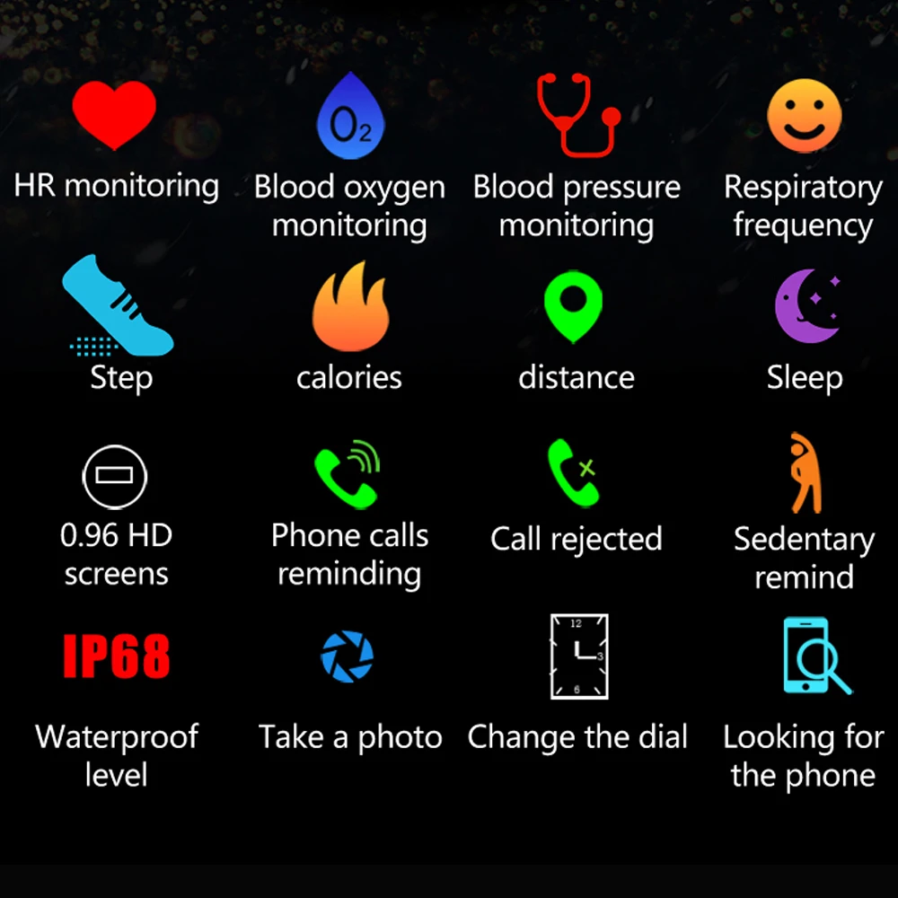 

Smart Bracelet Women Q6 Bluetooth Smartwatch Men Heart Rate Blood Pressure Monitor Sport Watch Fitness Tracker for Android IOS
