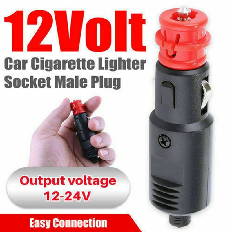

12V-24V Car Cigarette Lighter Power Plug Connection Cigaret Socket Adaptor Converter 5A For Auto Accessories Easy To Install