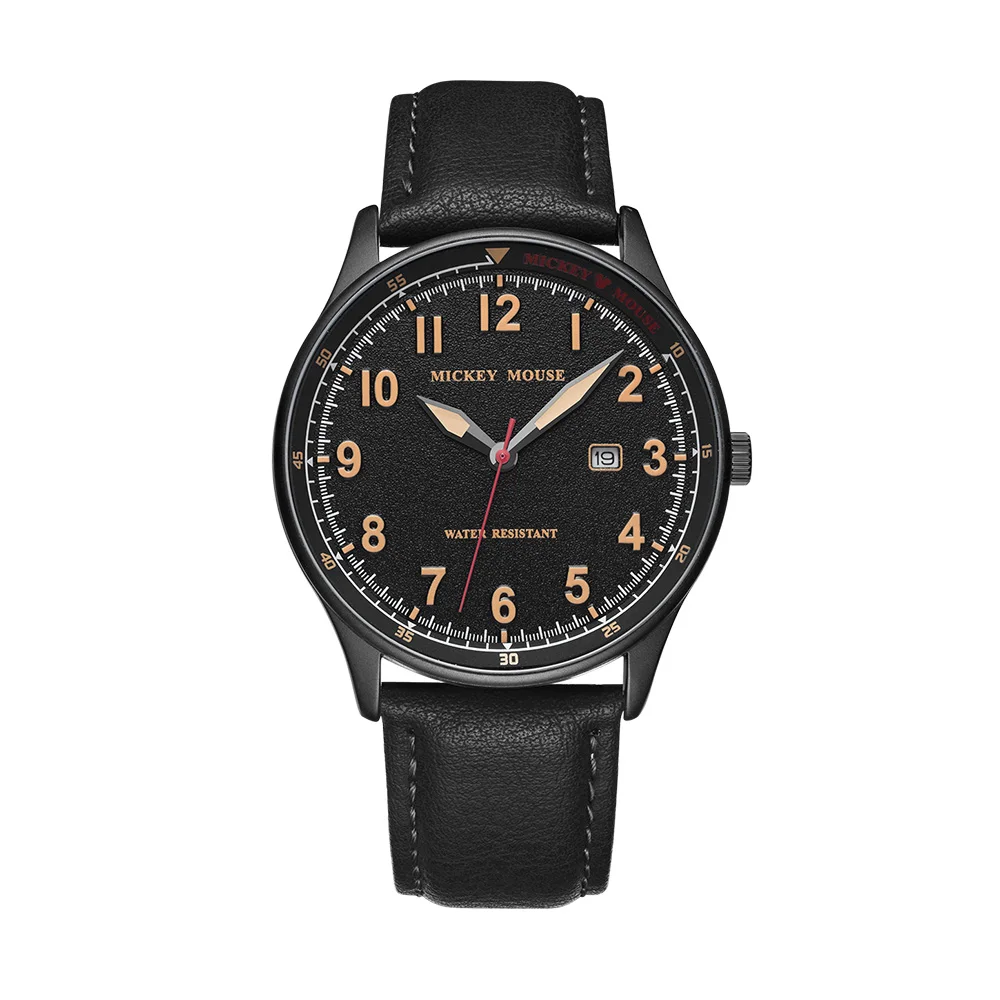 Детские кварцевые наручные часы Disney водонепроницаемые с автоматической датой