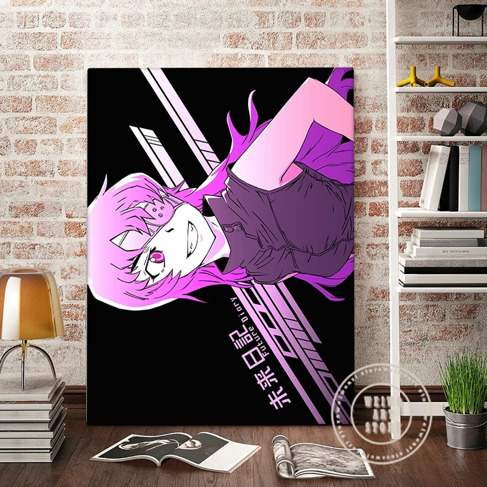 Дневник будущего плакат японское аниме Mirai Nikki Картина на холсте Современная