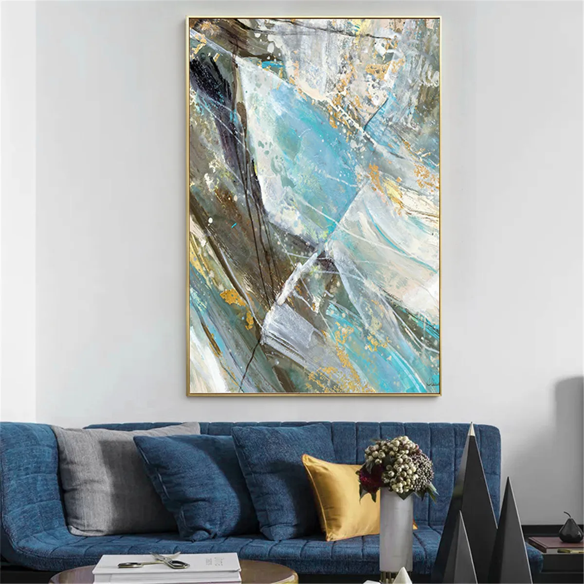 Триптих цветной код картина для украшения гостиной на стену постер холст печать