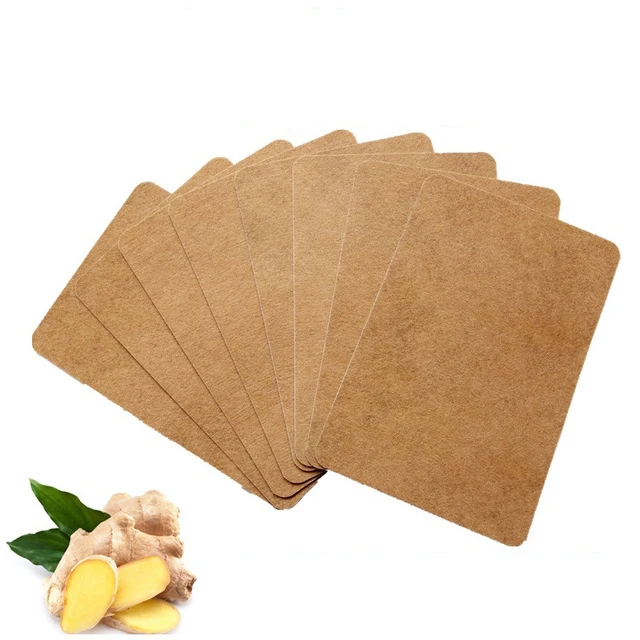 

10pcs Ginger Detox Patch Slimming Body Neck Knee Pad Pain Relief Remove Toxin Foot Help Sleep Adhesive Pads Foot Sticker