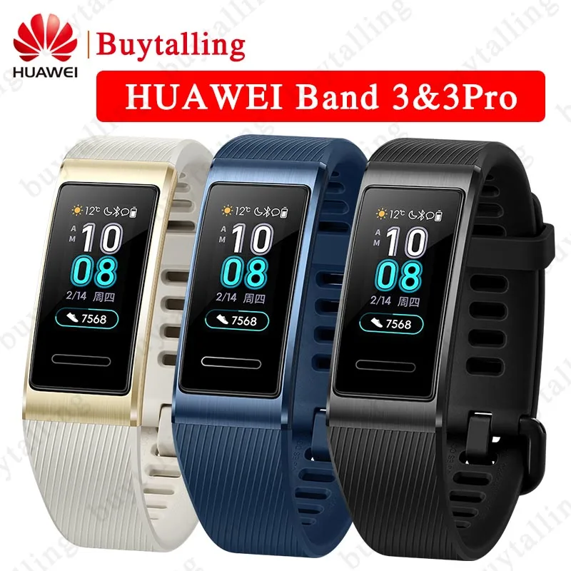 Huawei Band 3 Pro B29 Браслет фитнес трекер Смарт браслет 0 95 дюймов сенсорный экран