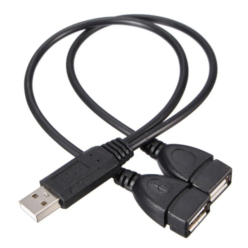 USB 2.0 A Male To 2 Dual Female Jack Y Splitter Hub Cable Cord Power Adapter B1M2 |