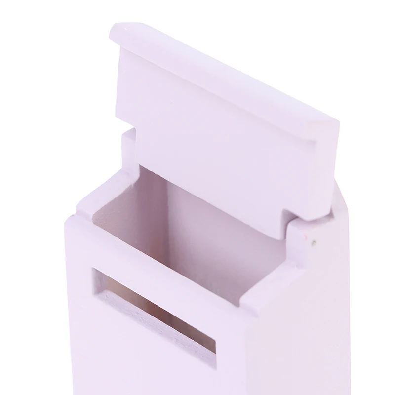

1Pc 1/12 Scale Wooden Mailbox With Decal Dollhouse Miniature For Fairy Garden Door Decor Kids Furniture Toys