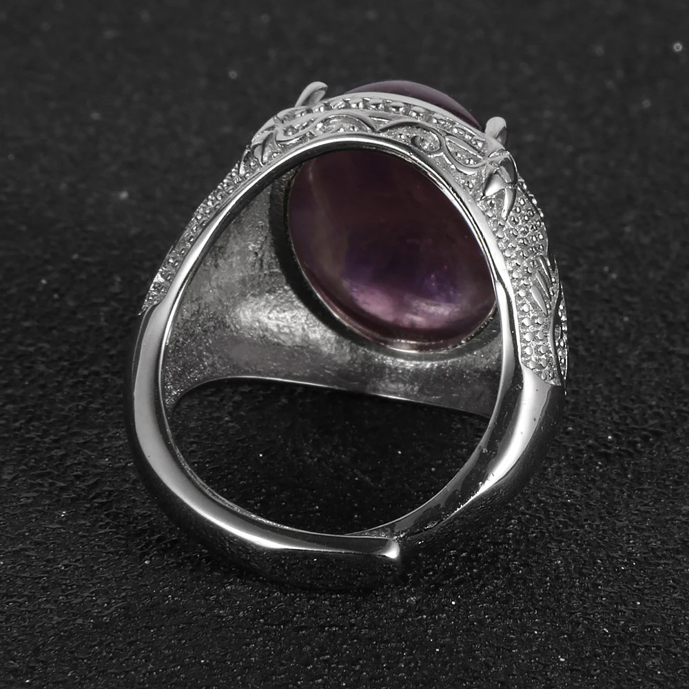 Кольцо с натуральным камнем голубой Агаты тигровый глаз Серебряная пластина