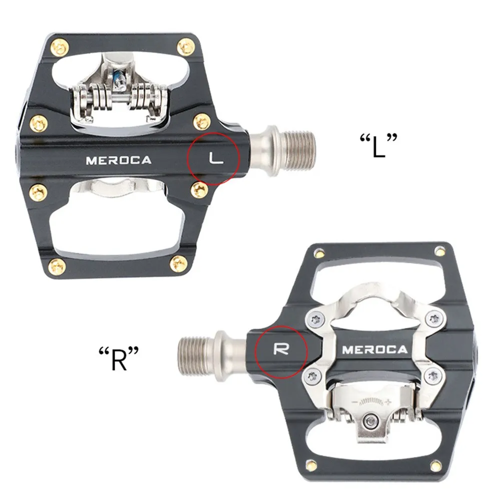 

1 Pair MTB Bicycle Lock Pedal Dual-use Self-Locking Pedal Flat Pedals Aluminum Alloy DU Bearing SPD Pedal
