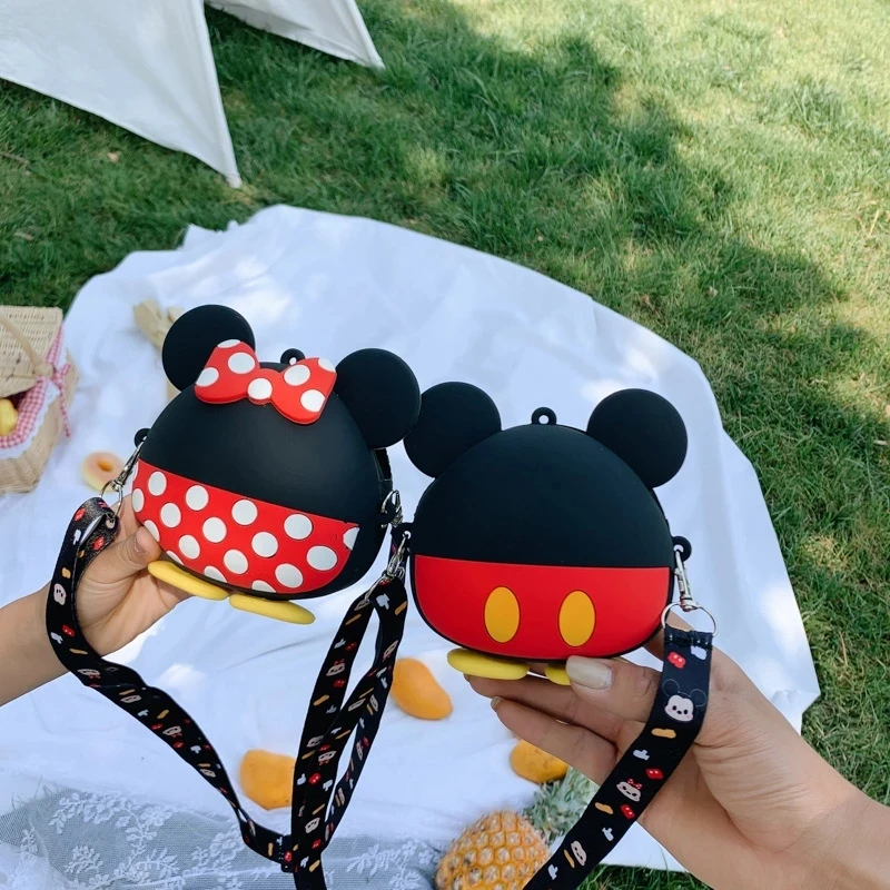 Детский рюкзак Disney с Микки и Минни Маус Водонепроницаемая силиконовая сумка для