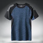 Быстросохнущая Спортивная футболкасвитшот для мужчин 2021 с коротким рукавом Летний Азиатский Размер 110- 6XL топы футболки женская одежда