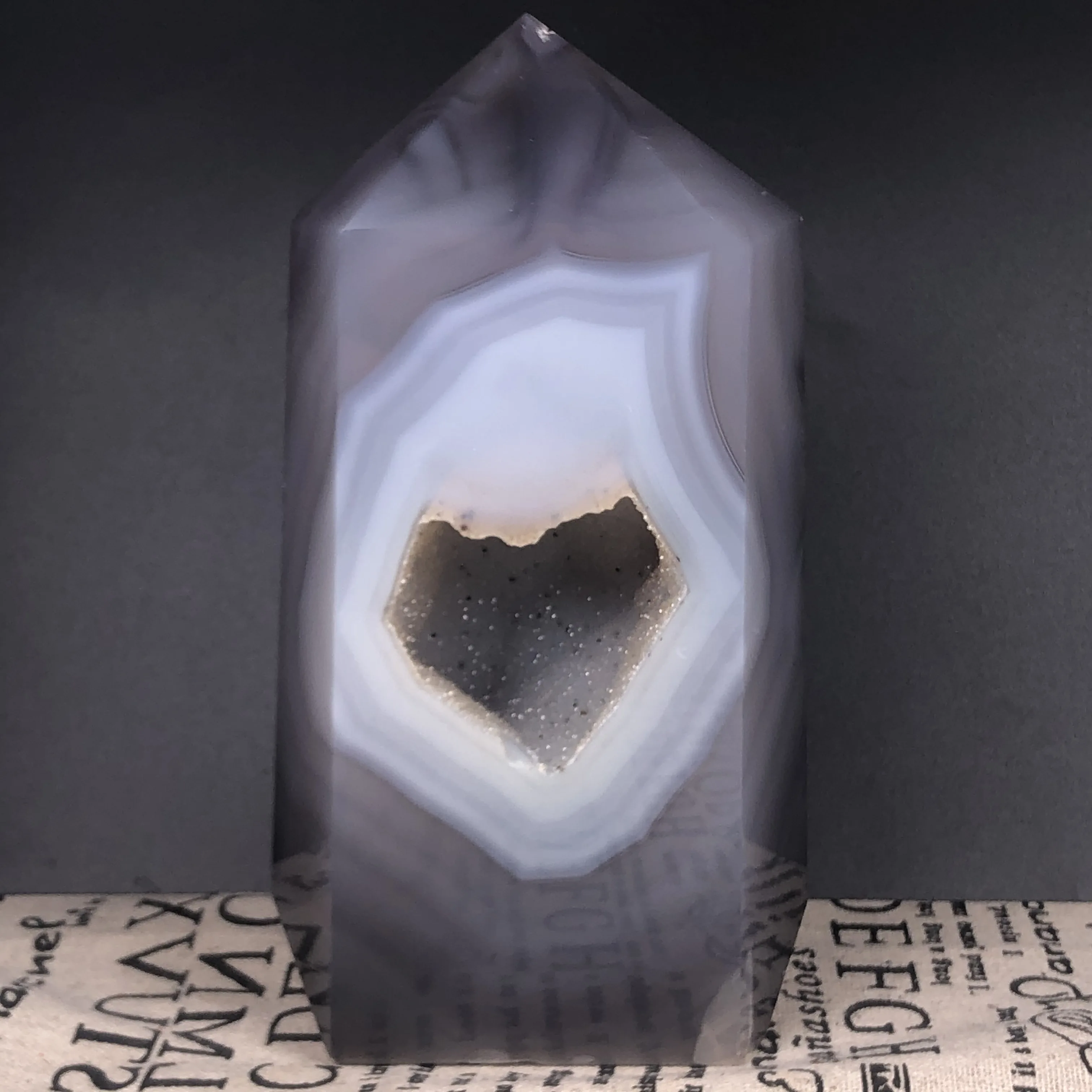 Натуральный жеод драгоценный камень обелиск агатные палочки Хрустальная точка |