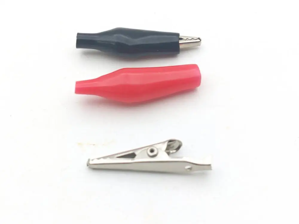 Тестовый зонд с зажимом типа Аллигатор 2000 шт. 35 мм черный + красный|probe test|probe clampprobe