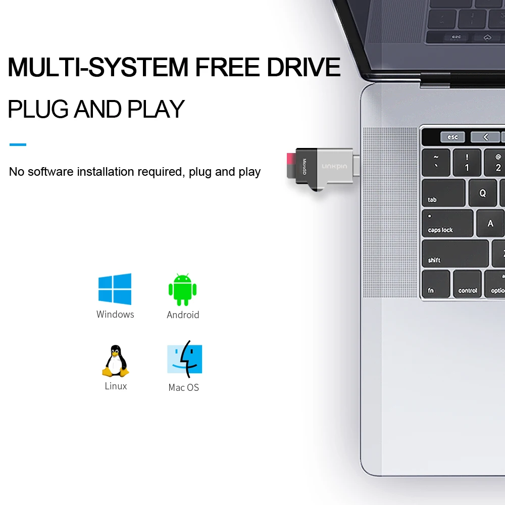 LINKPIN OTG USB 3 1 SD и Micro кардридер с органайзером памяти Силиконовый чехол порта-A и-C |