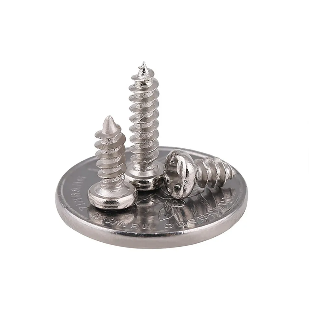 50 шт. M2 M2.3 M2.6 M2.8 M3 M3.5 M4 Никель-покрытием саморезы круглый полукруглой потайной