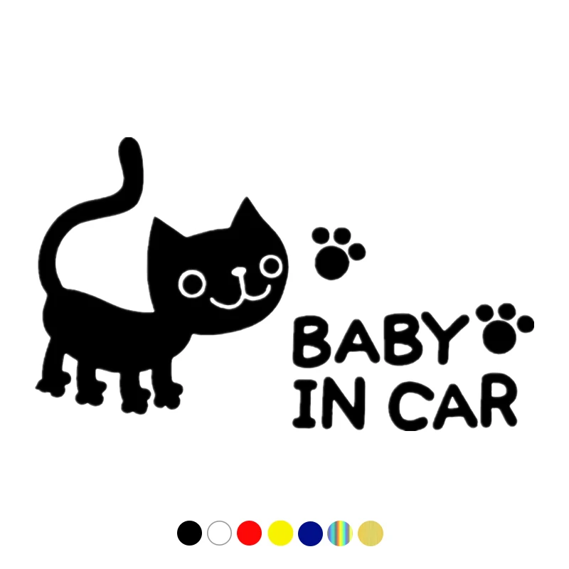 

CS-1861# наклейки на авто кошка ребенок в машине водонепроницаемые наклейки на машину наклейка для авто автонаклейка стикер этикеты винила ста...