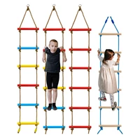six section plastic swing climbing rope ladder sports toy educational climbing game kids tree fitness equipment outdoor backyard