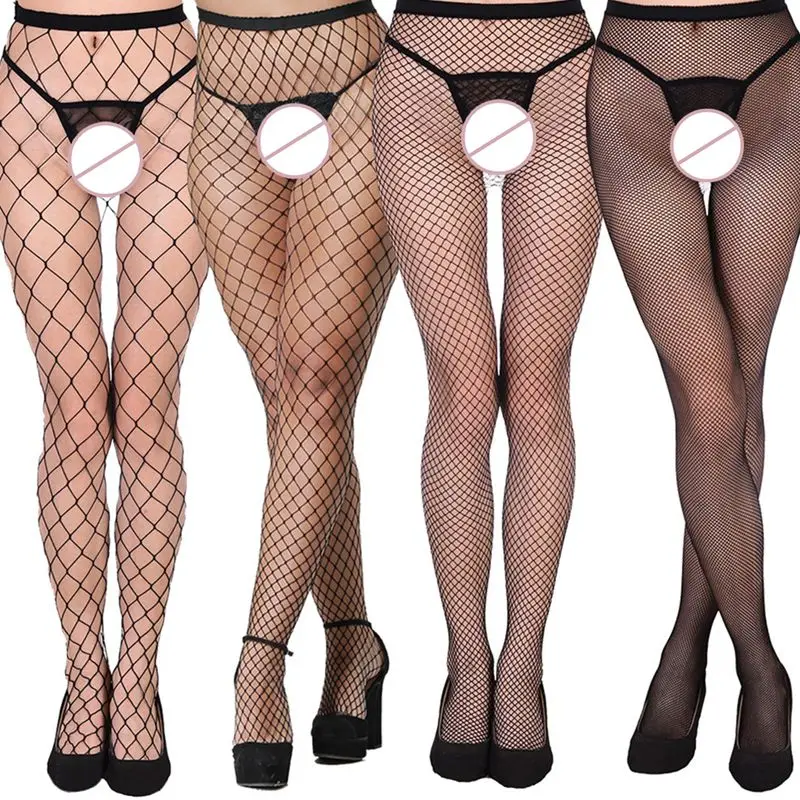 

Women Sexy Transparent Slim Fishnet Pantyhose Nightclub Net Holes Tights Thigh High Stockings Small/Middle/Middle Big/Big Mesh
