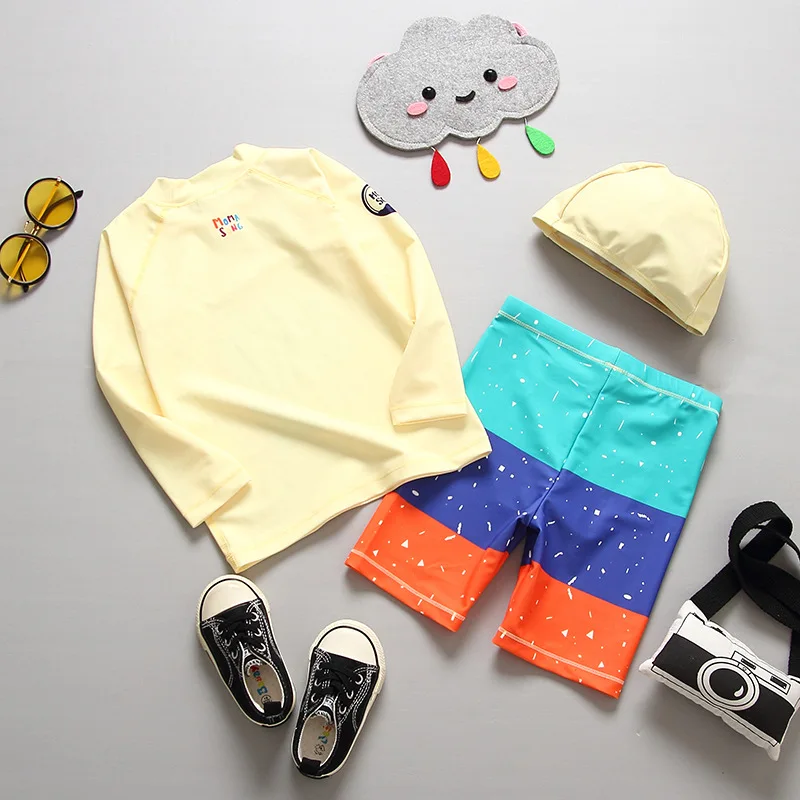 Детский купальник с длинным рукавом принтом динозавра | Спорт и развлечения