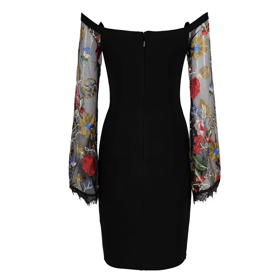 Новинка 2021 черное платье без бретелек с длинным рукавом элегантная повязка