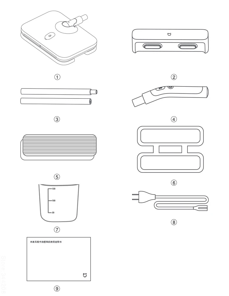 Новинка, XIAOMI MIJIA, Электрическая Мойка, ручной беспроводной стеклоочиститель, пол, окна, мокрая метла, пылесос, машина WXCDJ01SWDK