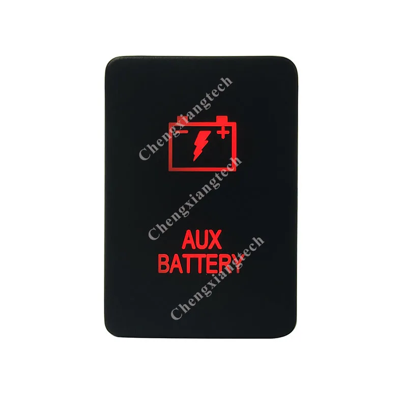 Red Led Light Car 12V 3Amp AUX BATTERY Push Button Switch For Hilux Prado 150 200 Rav4 Toyota 2015 + Wire | Автомобили и