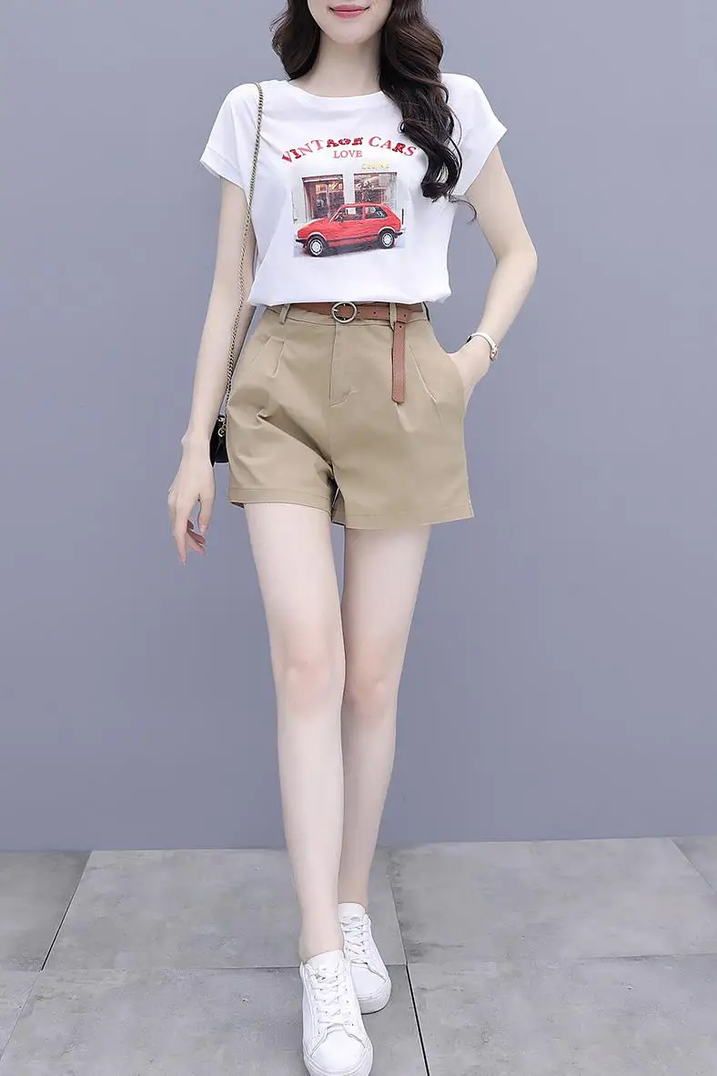 

Casual Shorts Suit Women Summer 2021 New Style Fashion Temperament Small Professional Two-piece Matching Set