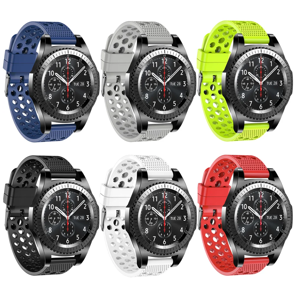 

20/22mm Watch Band Strap Breathable For Samsung Galaxy watch 3 45mm/active 2 gear S3 Frontier/huawei watch gt 2e/2/amazfit bip