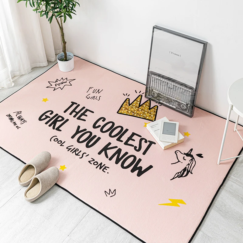 Скандинавский домашний мультяшный ковер простые ковры для гостиной
