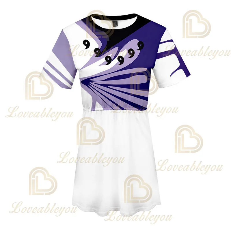 

Anime Cosplay Shirt Dress Gown Short Sleeve T shirt Tees Uzumaki Akatsuki Haruno Sakura Shorts Women's Clothes
