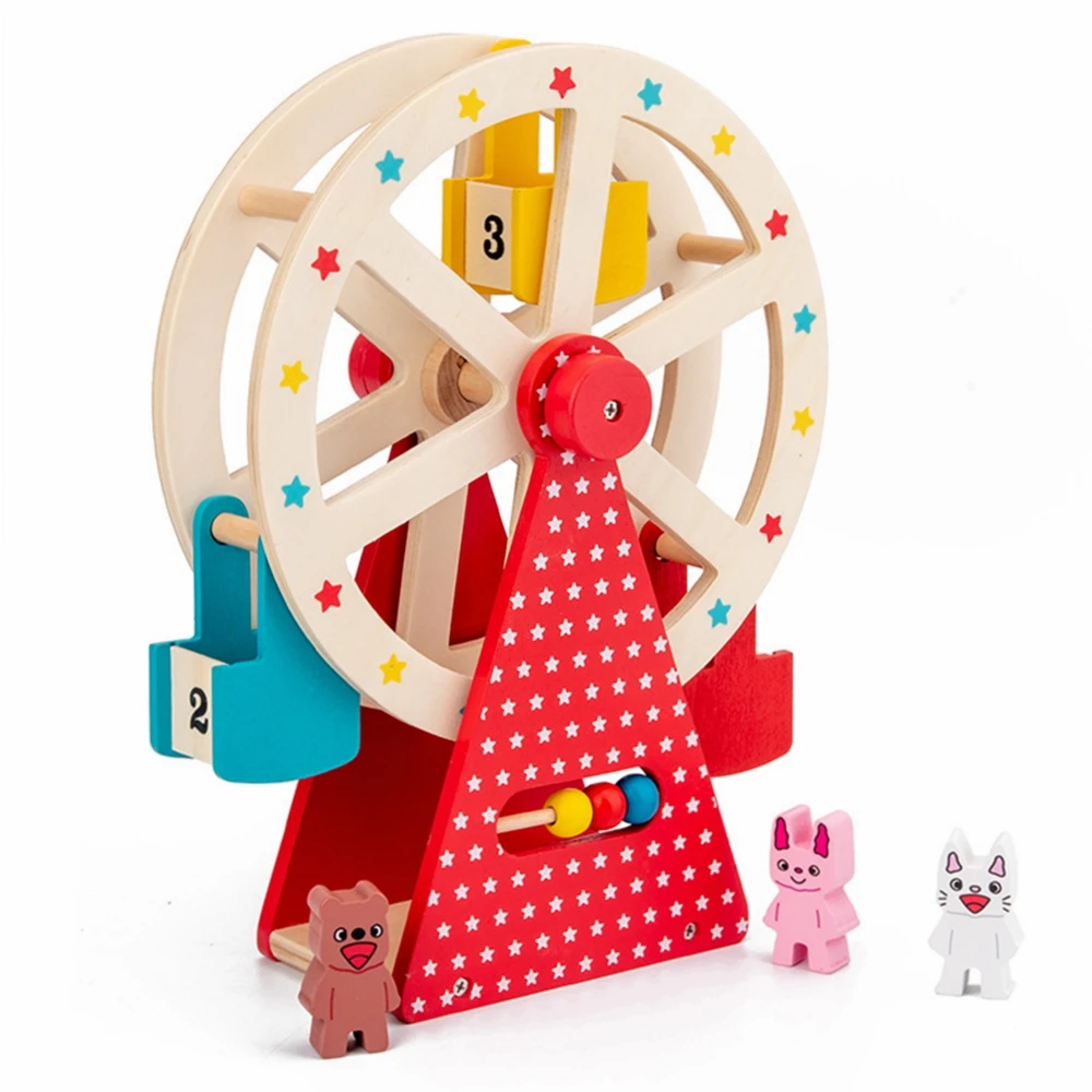 

Children Montessori Educational Wooden Toys Hand-held Ferris Wheel Parent-child Interactive Table Game Kids Gifts
