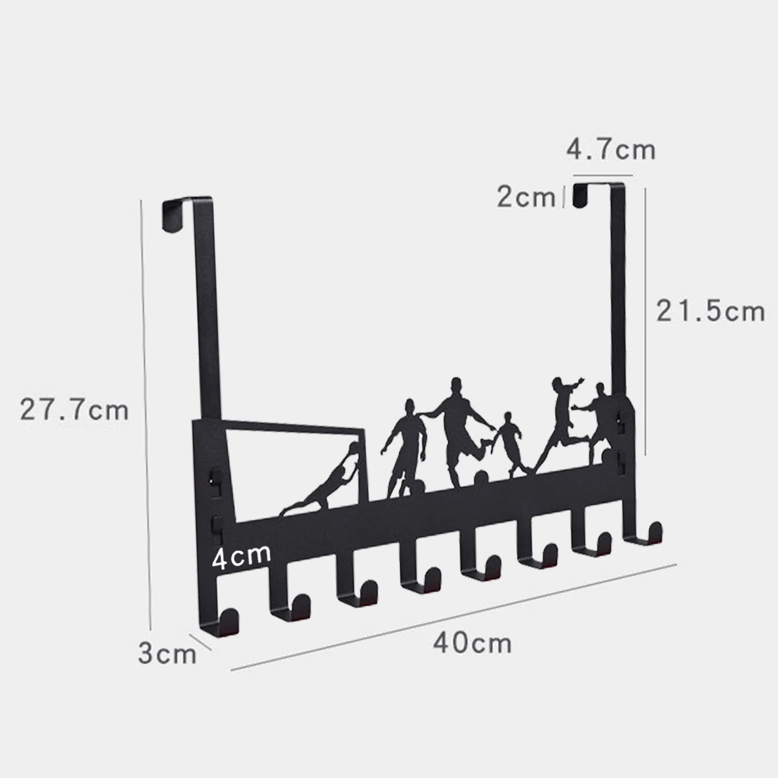 

Cabinet Over The Door Towel Rack Holder Organizer with 8 Hooks