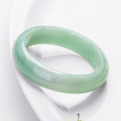 

Zheru Jewelry Natural Burmese Jade 54-64mm Bracelet Elegant Princess Jewelry Best Gift for Mother and Girlfriend