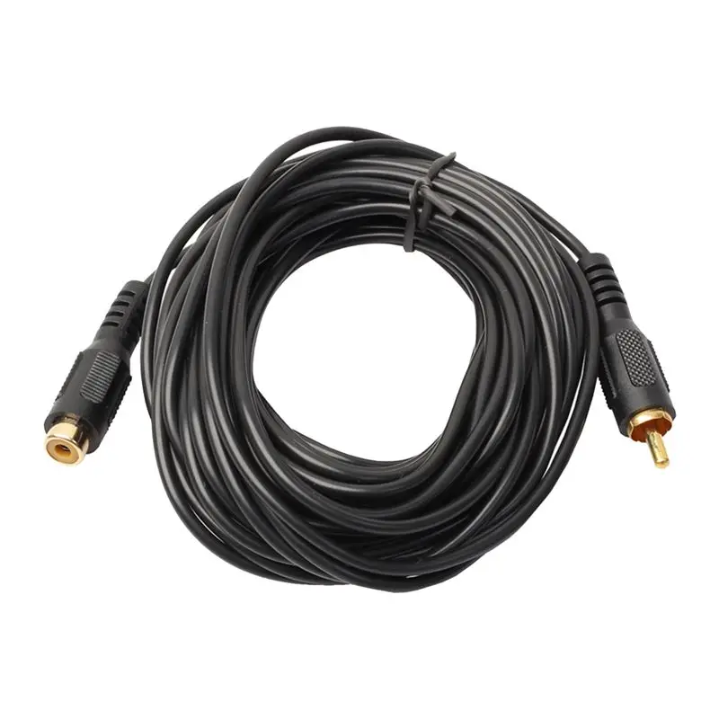 25ft 7 6 m одиночный RCA штекер Phono Jack для женского удлинителя o кабель позолоченный |
