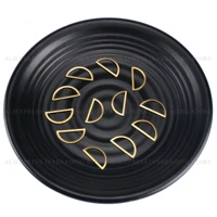 10 1000 pcs earring charm finding bulk wholesale raw brass outline half circle d charms connector component for making jewelry