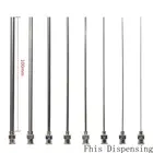 Набор из 2 тупых игл длиной 4 дюйма, металлические дозирующие иглы с тупым наконечником 100 мм из нержавеющей стали, игла с тупым наконечником и замком