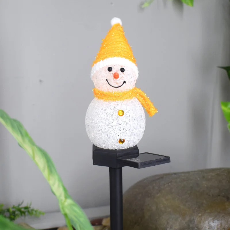 

Newly Solar Snowman Decoration Lights Garden Lawn Courtyard Landscape Lighting Christmas LED Lamp FIF66