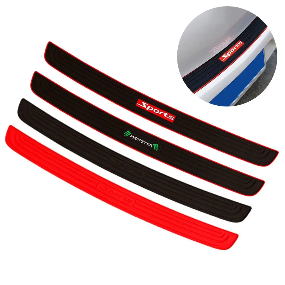 Car Trunk Protective Strip Bumper Anti-collision Anti-slip Tail Door Trim Threshold Rear Guard Plate Protection Stickers | Автомобили и