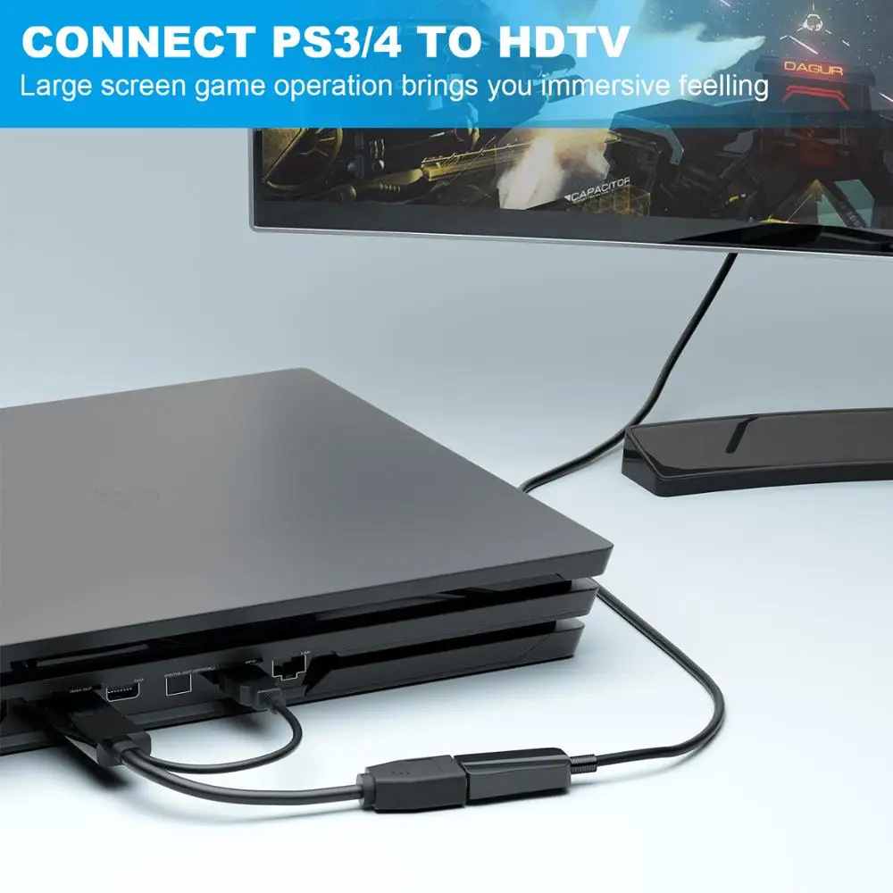Удлинители HDMI папа 3840x2160 UHD 4K к DisplayPort мама адаптер 15 см 2 м кабель с питанием USB2.0