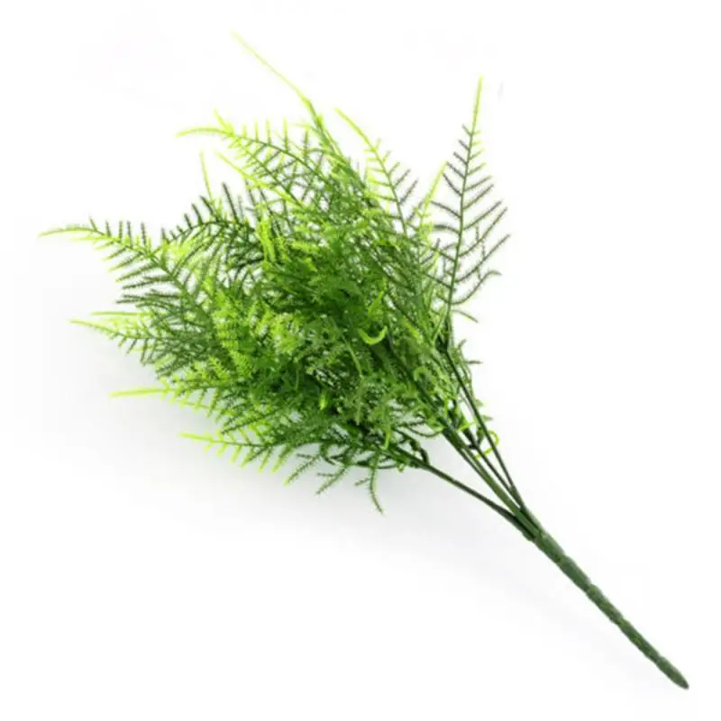 1PCS 7 Stems Artificial Asparagus Fern Plant Green Decoration For Home Store Greenery Fake Grass Bonsai Decora | Дом и сад