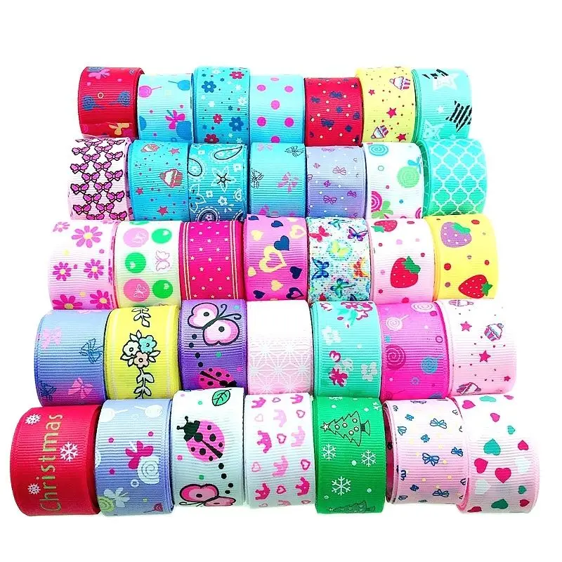 HL Handicraft Multi Mixed Printed Satin Grosgrain Ribbons DIY Sewing Accessory Gift Wrap Ribbon for Christmas Wedding Decor | Дом и сад