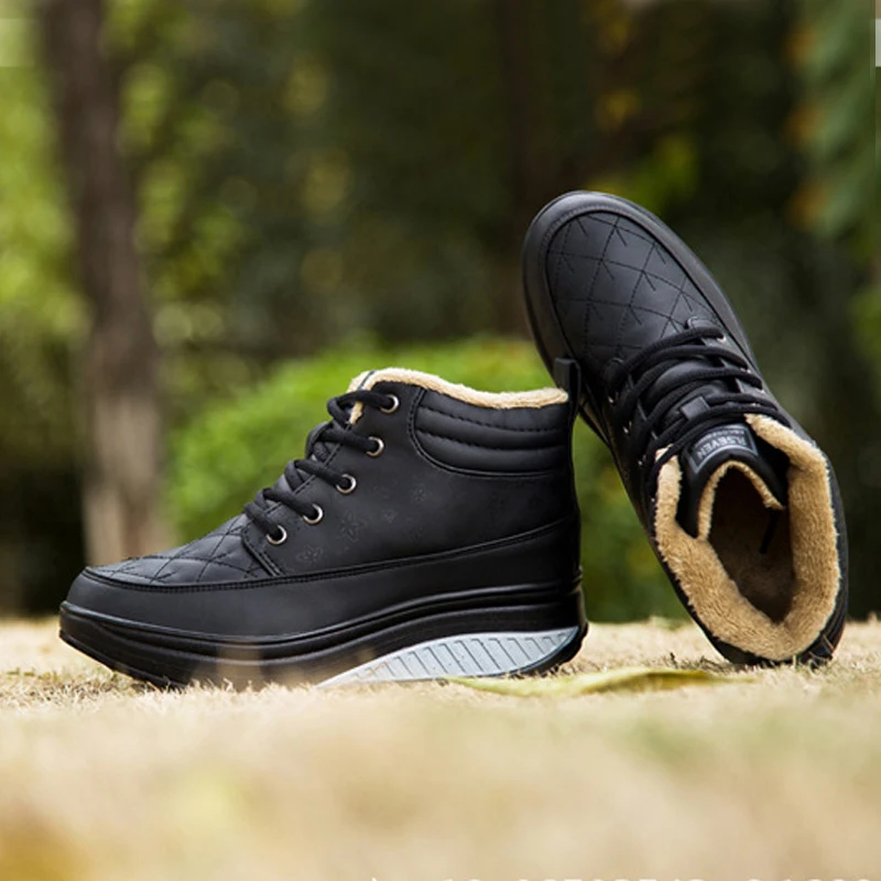 Fujin/женские ботильоны Короткие теплые ботинки с Плюшевым Мехом Женская обувь