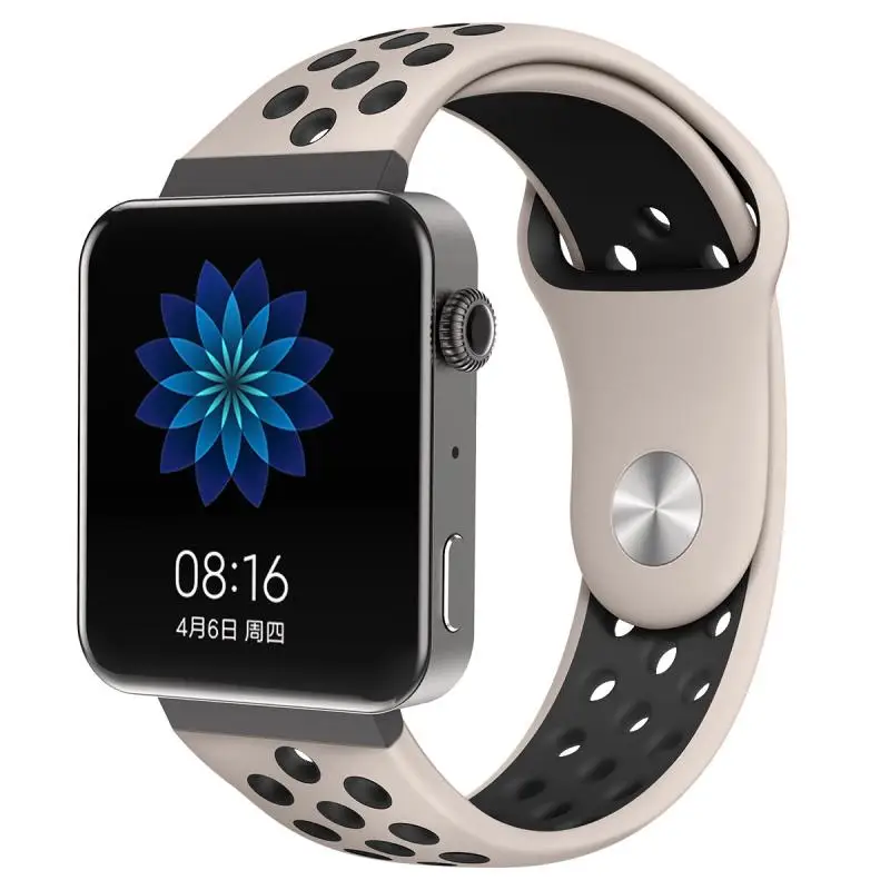 

Double Color Silicone Wrist Strap For Xiaomi Mi Watch Strap Sport Replacement TPU Soft Wristband For Xiaomi Watch Smart Bracelet