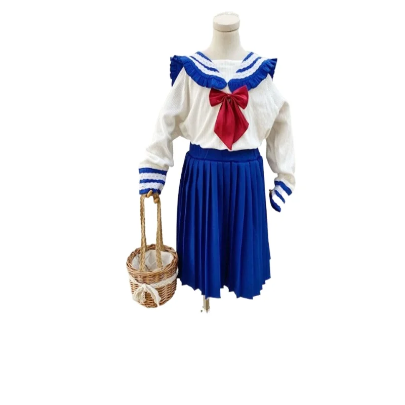 

Cute Anime Moon Cosplay Costumes Kid Baby Doll Collar Top+Skirt Suit Children's Day Gifts for Children Halloween Costume