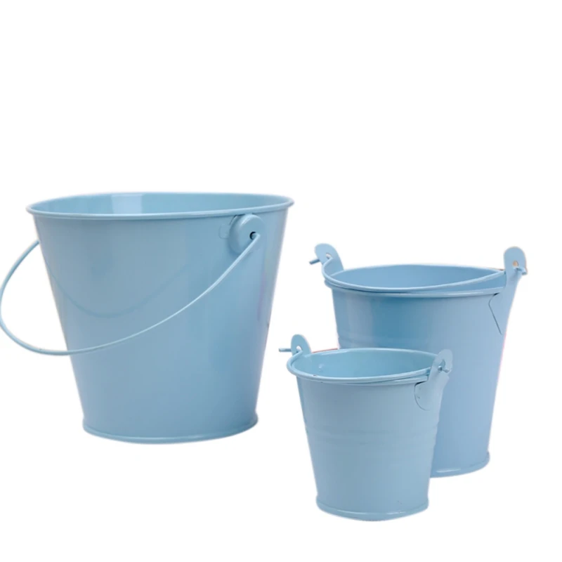 Мини-ведра из олова цветные жестяные ведра с ручками настольный органайзер для