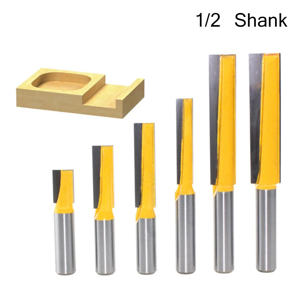 

1 шт., хвостовик 1/2 дюйма, сверхдлинная прямая фреза, фреза для деревообработки, фреза для обработки дерева