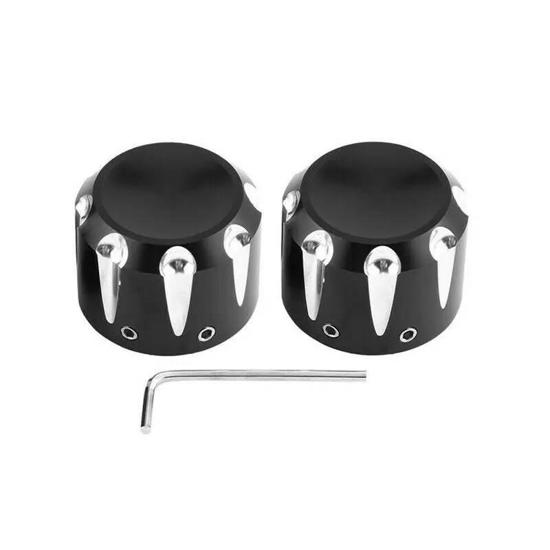 2X Мотоцикл хром CNC передняя ось Гайка Крышка Болт Комплект для Harley Dyna FXDF FXDL FXDB Fatboy